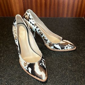 Loeffler Randall Calf Hair Heel, Brown, Size 8.5